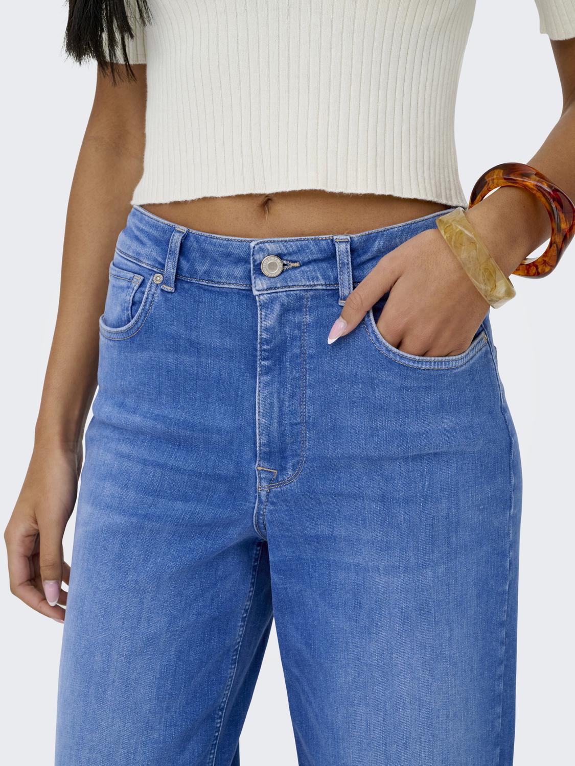ONLY MADISON BLUSH HW WIDE DNM