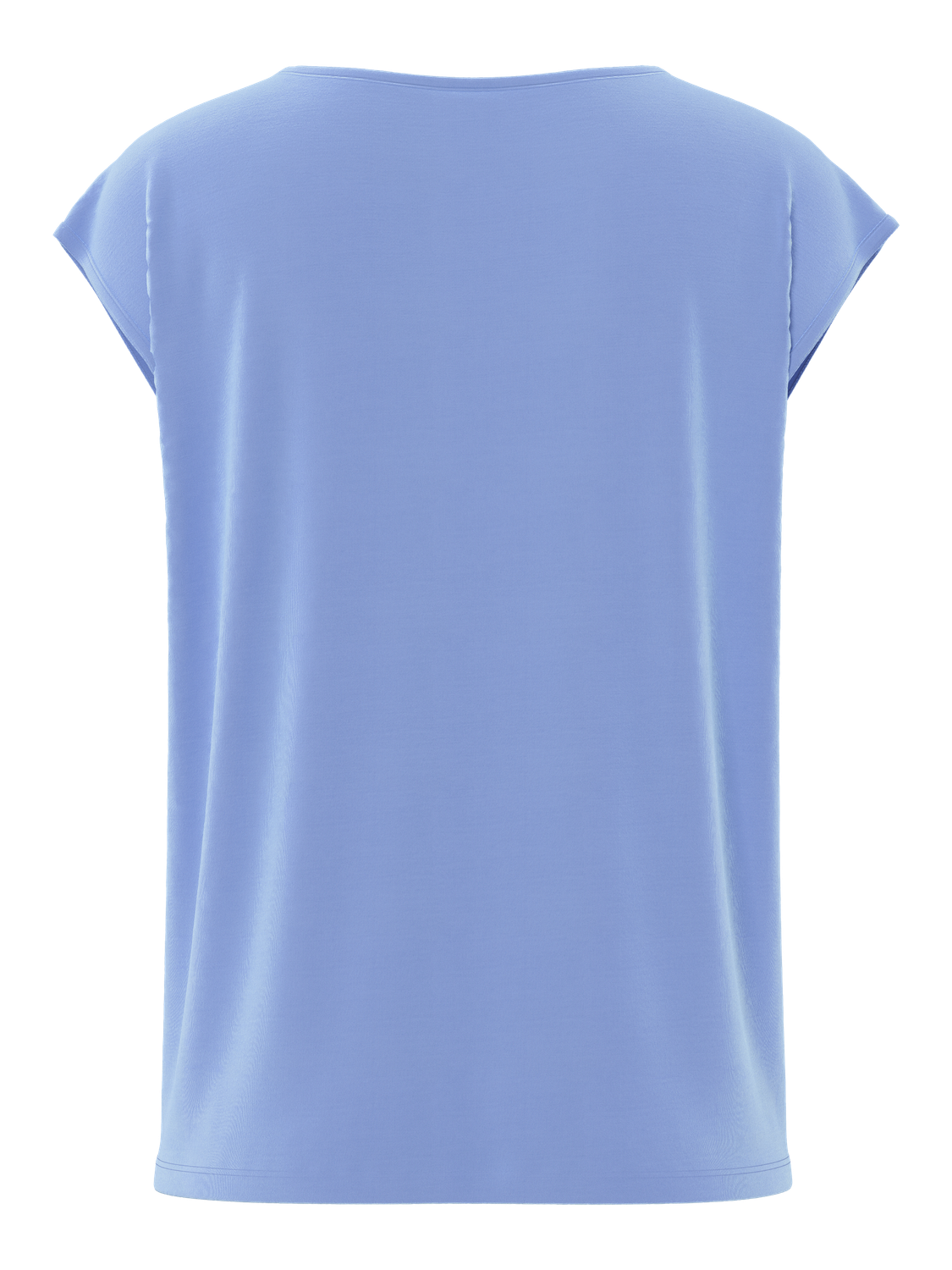 PIECES KAMALA LACE V-NECK TEE - BLUE
