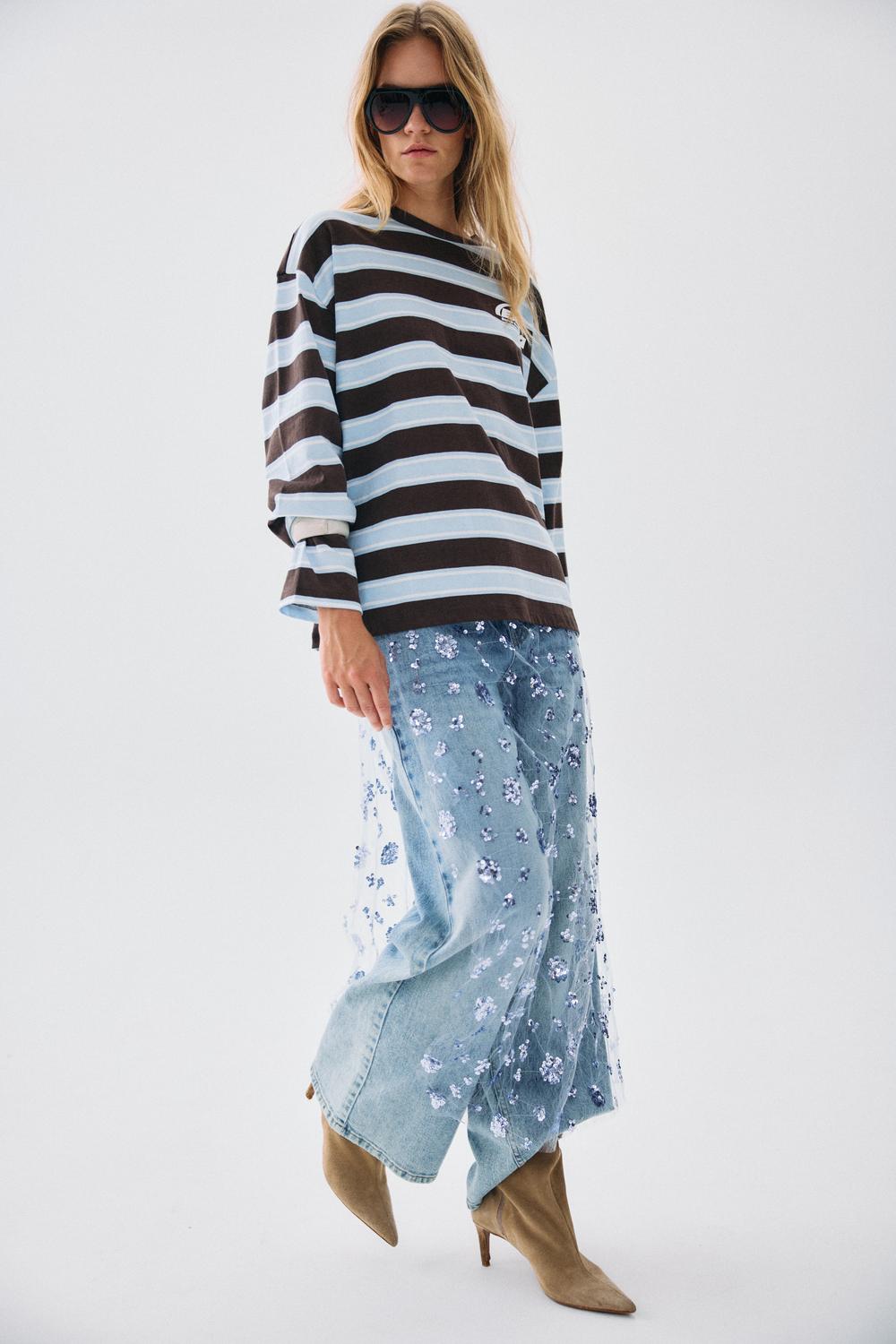 NOISY MAY ZIGGA WRAP SEQUINS SKIRT