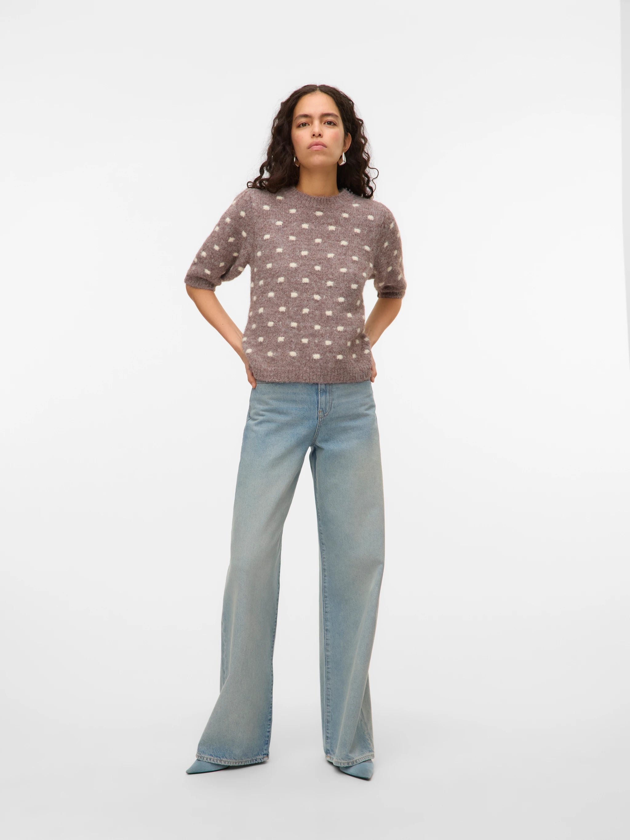 VERO MODA NOVAHDOTTY 2/4 O-NECK PULLOVER