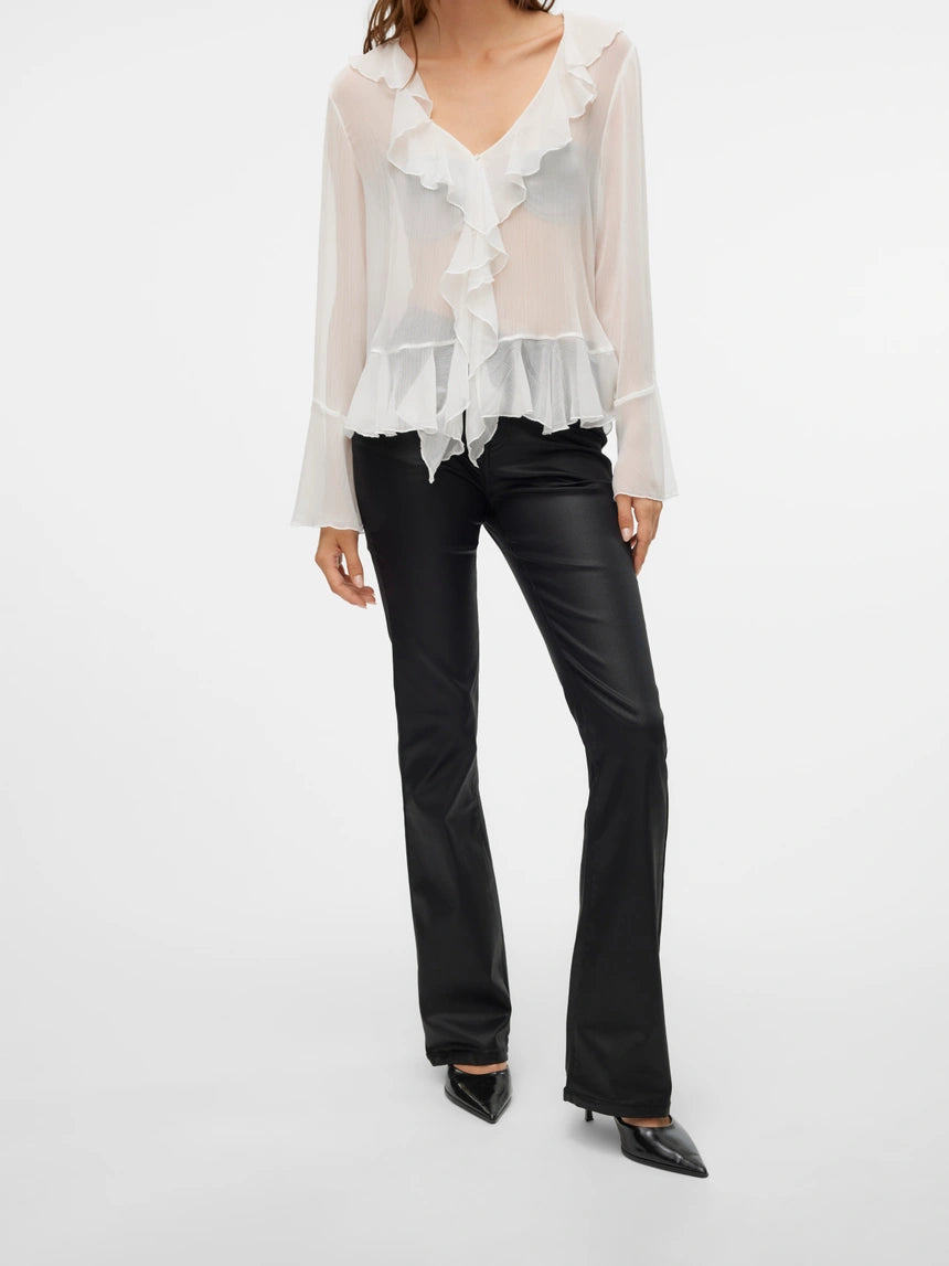 VERO MODA FLASH MR FLARED COATED PANTS