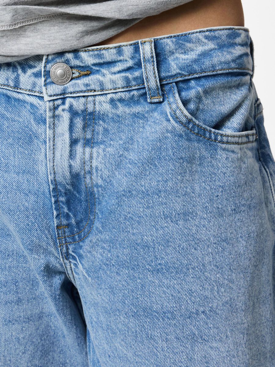 PIECES SELMA LW WIDE JEANS - LIGHT BLUE DENIM