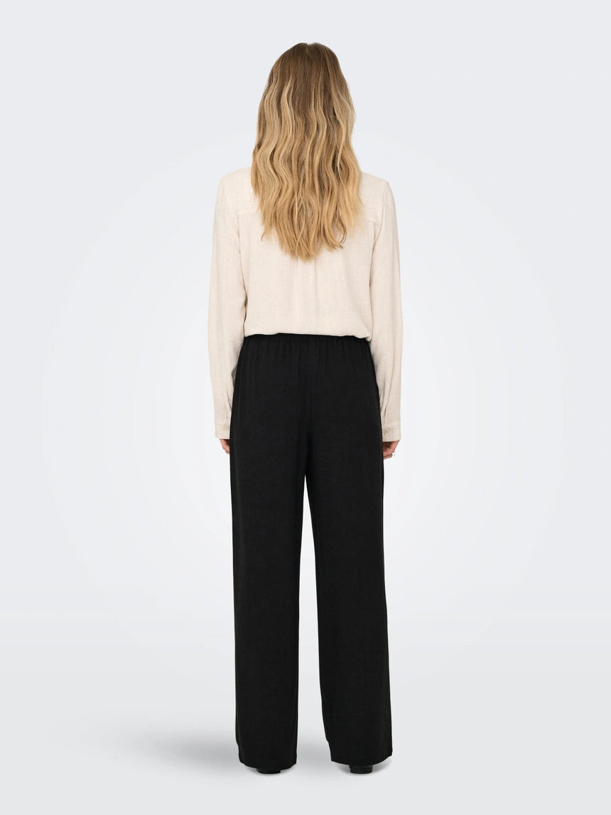 ONLY SIESTA MW PULL-UP LINEN PANT