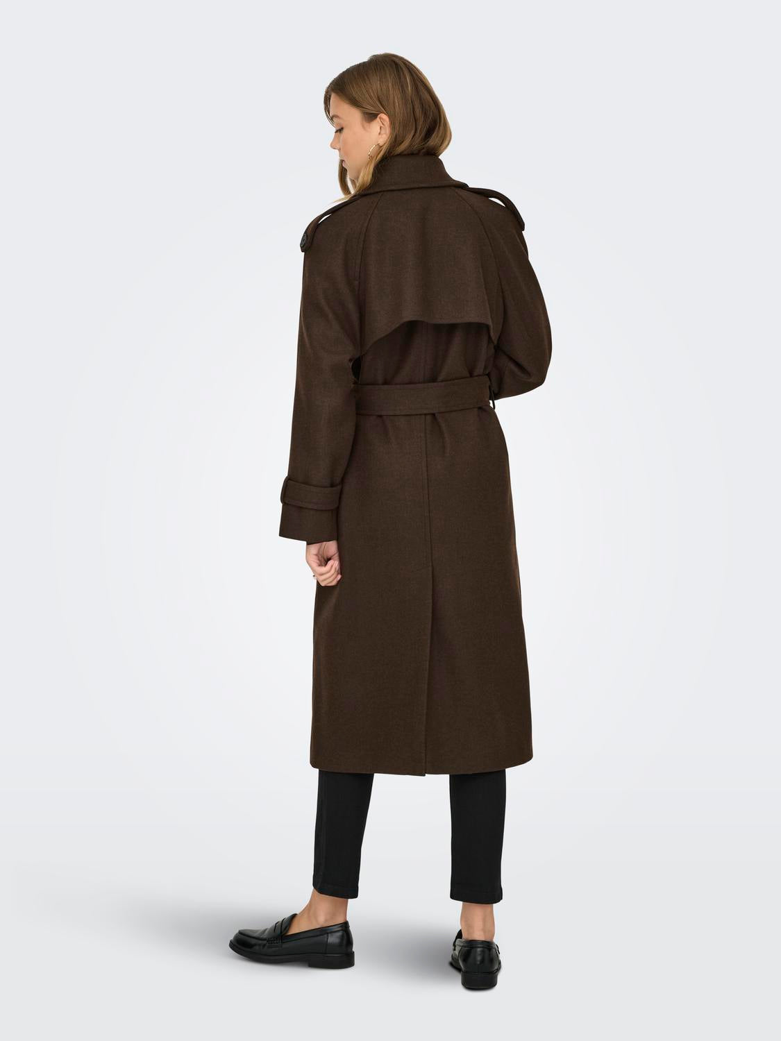 ONLY DEAR-TRILLION LONG BELT COAT PNT NOOS