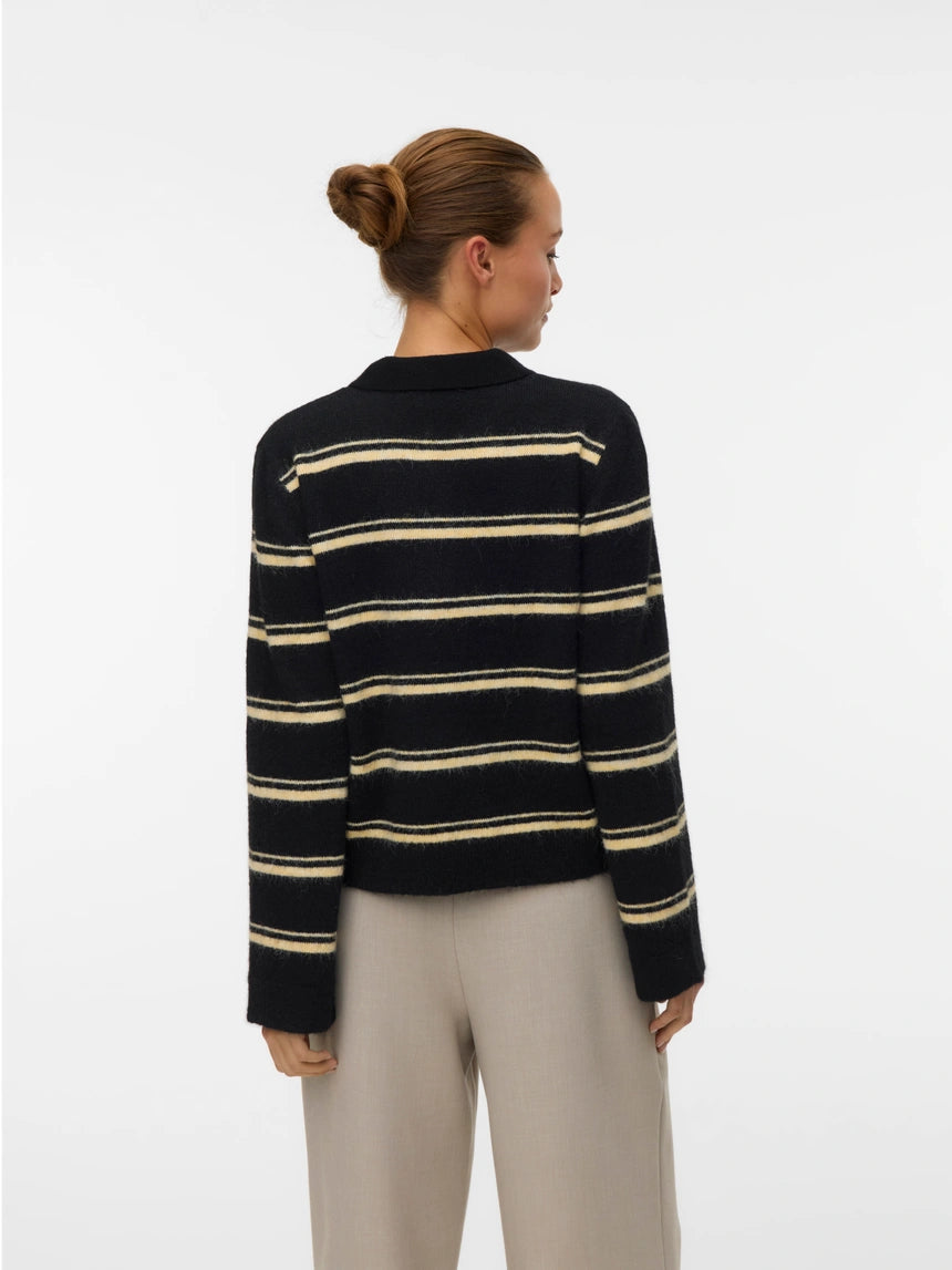 AWARE TACEY LS POLO KNIT