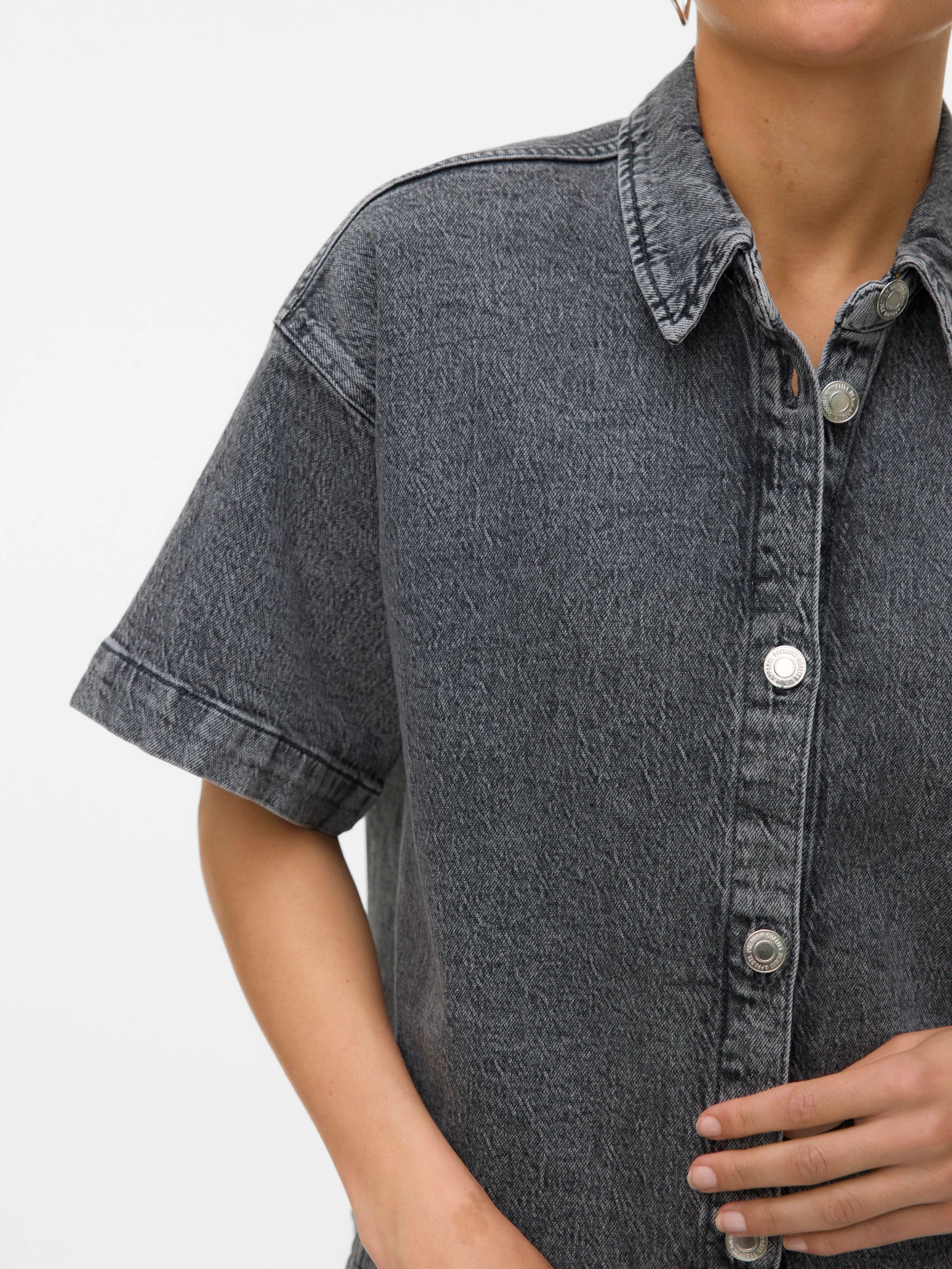 VERO MODA TESSA SS LOOSE DENIM SHIRT