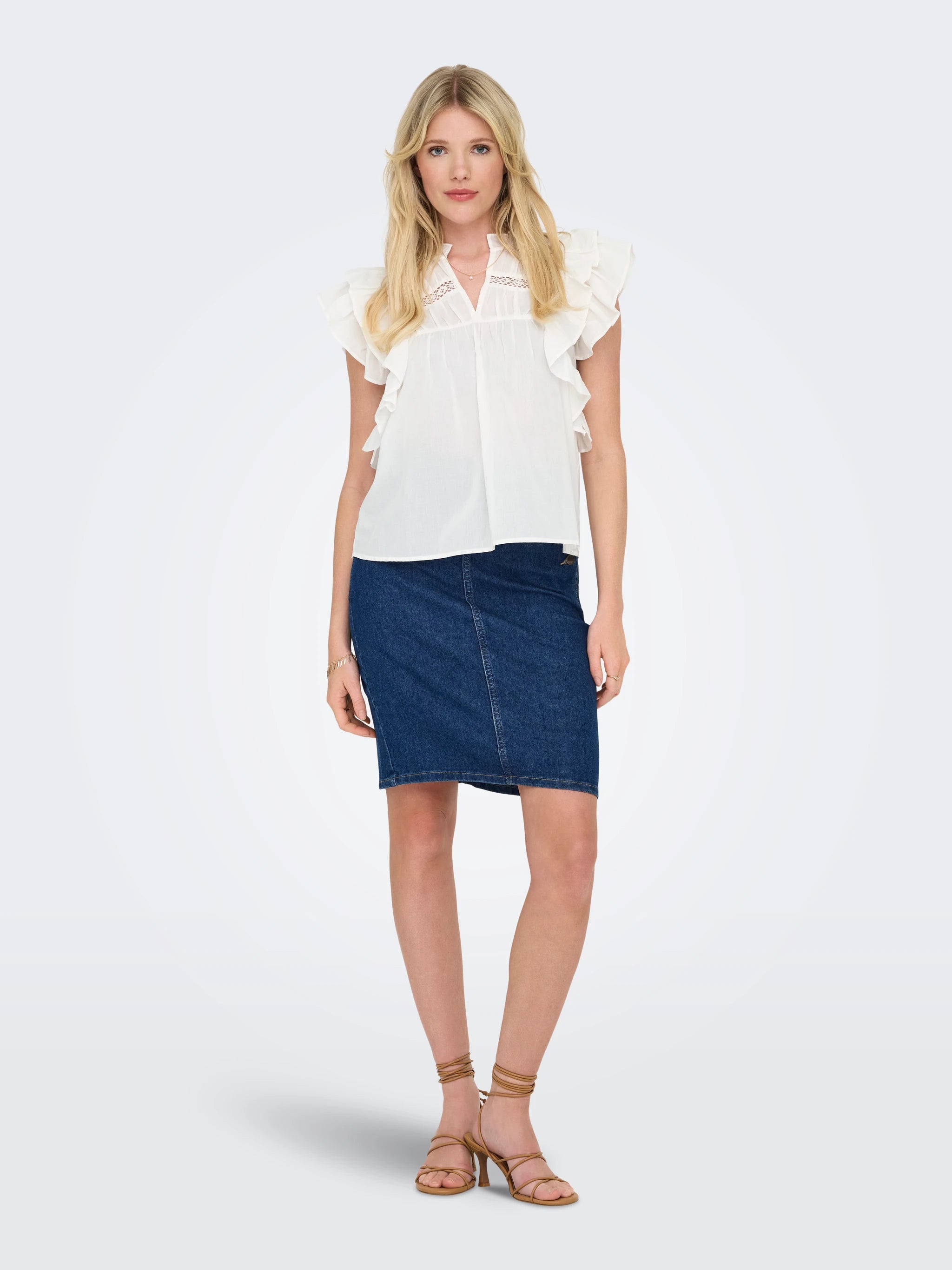 ONLY SUNNY LIFE CAPSL FRILL TOP