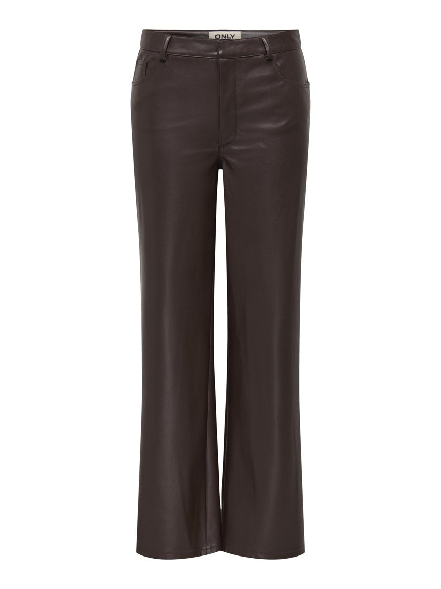 ONLY JUICY- STORY HW WIDE FAUX LEATHER PANT
