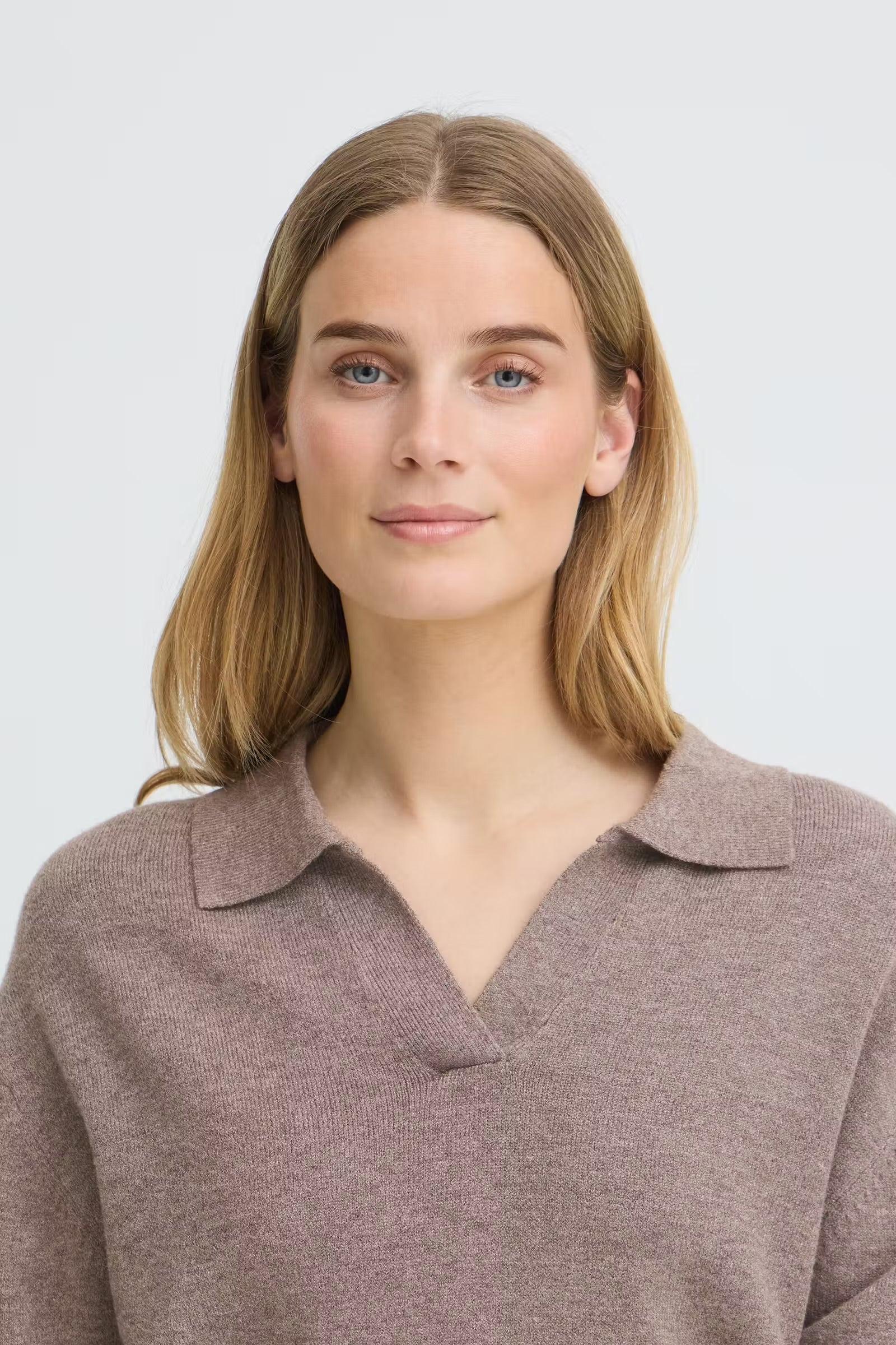 PULZ JEANS STEFFI OPEN POLO PULLOVER