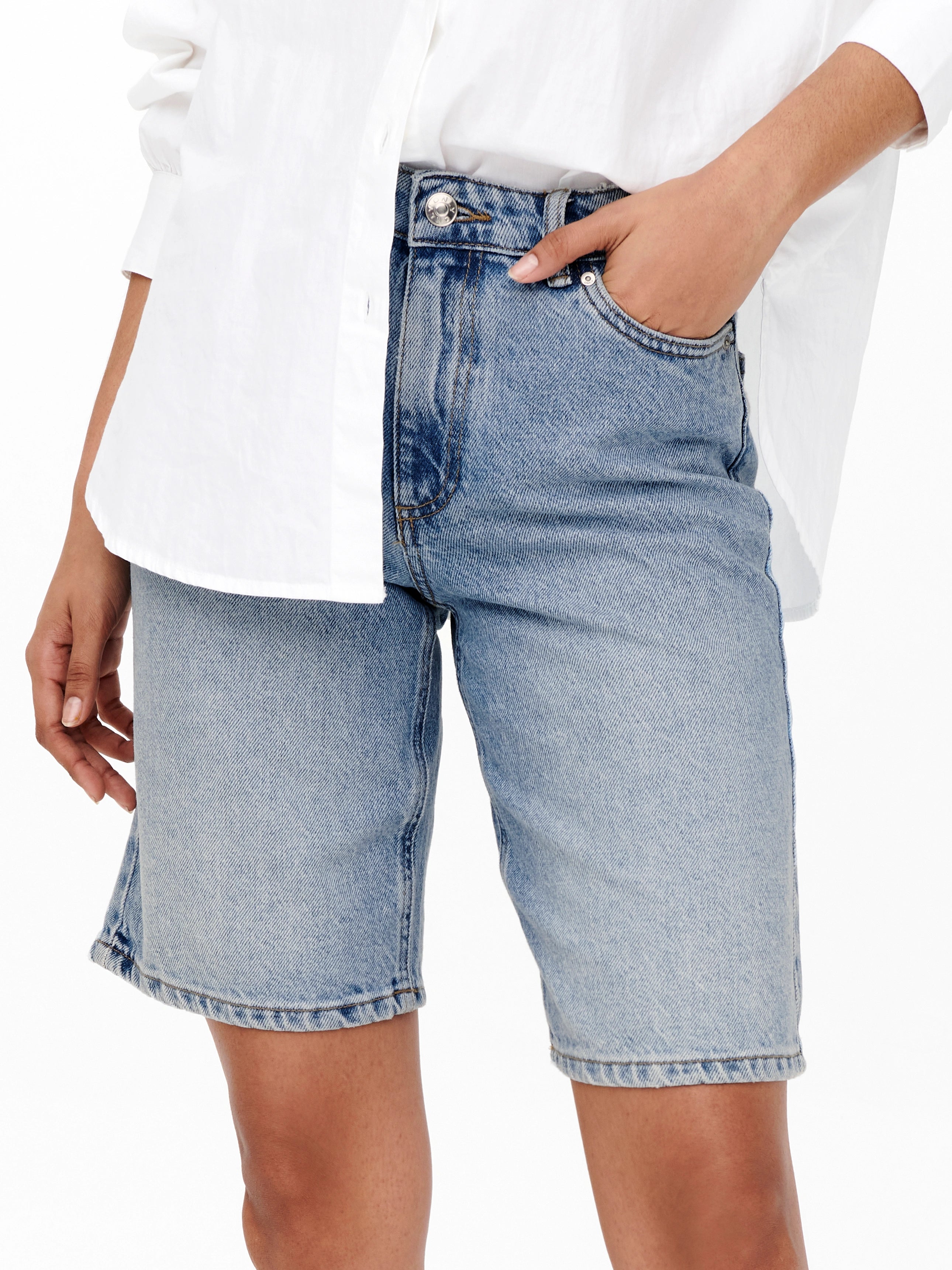 ONLY SONNY HW WIDE DNM SHORTS