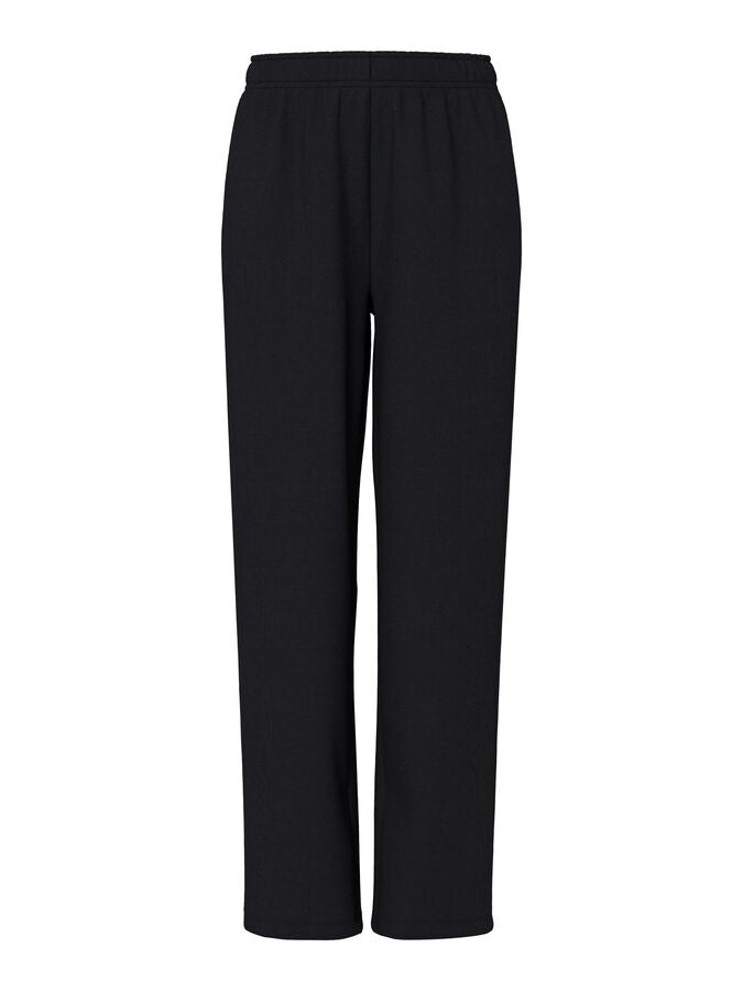 PIECES CHILLI HW STRAIGHT SWEAT PANTS - BLACK
