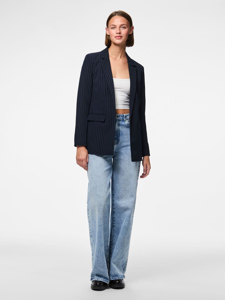 PIECES BOZZY LS LOOSE STRIPED BLAZER