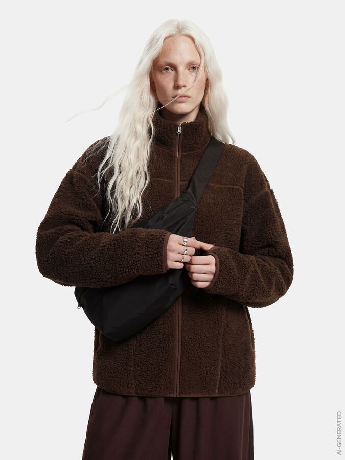 PIECES SADIA LS TEDDY JACKET
