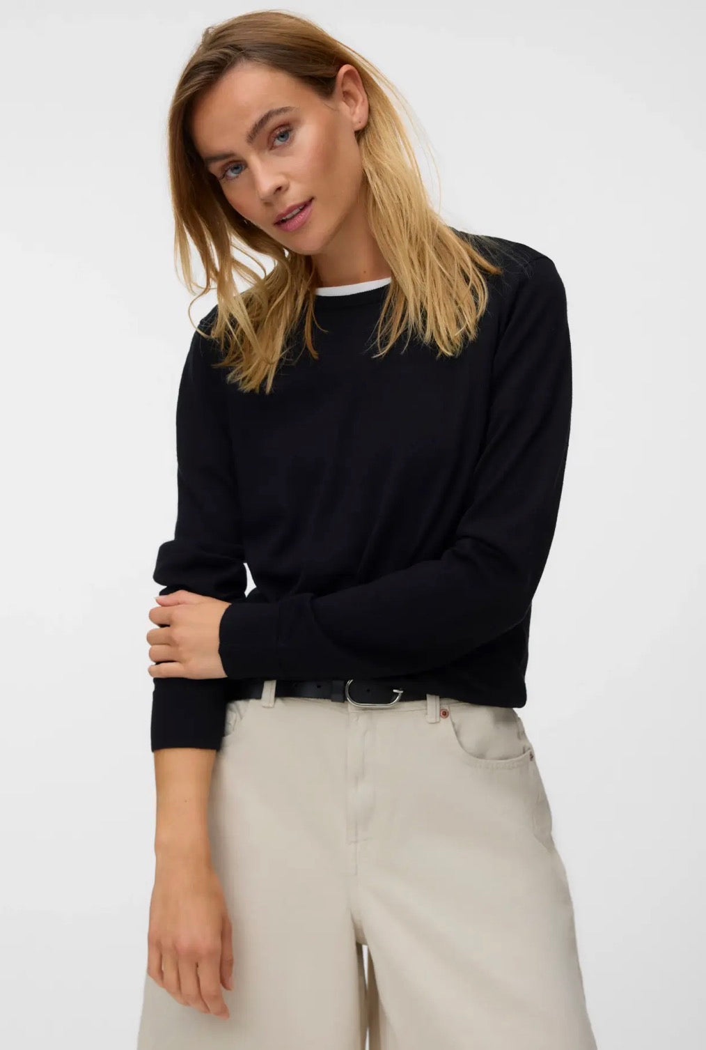 AWARE CARA LS O-NECK WOOL PULLOVER