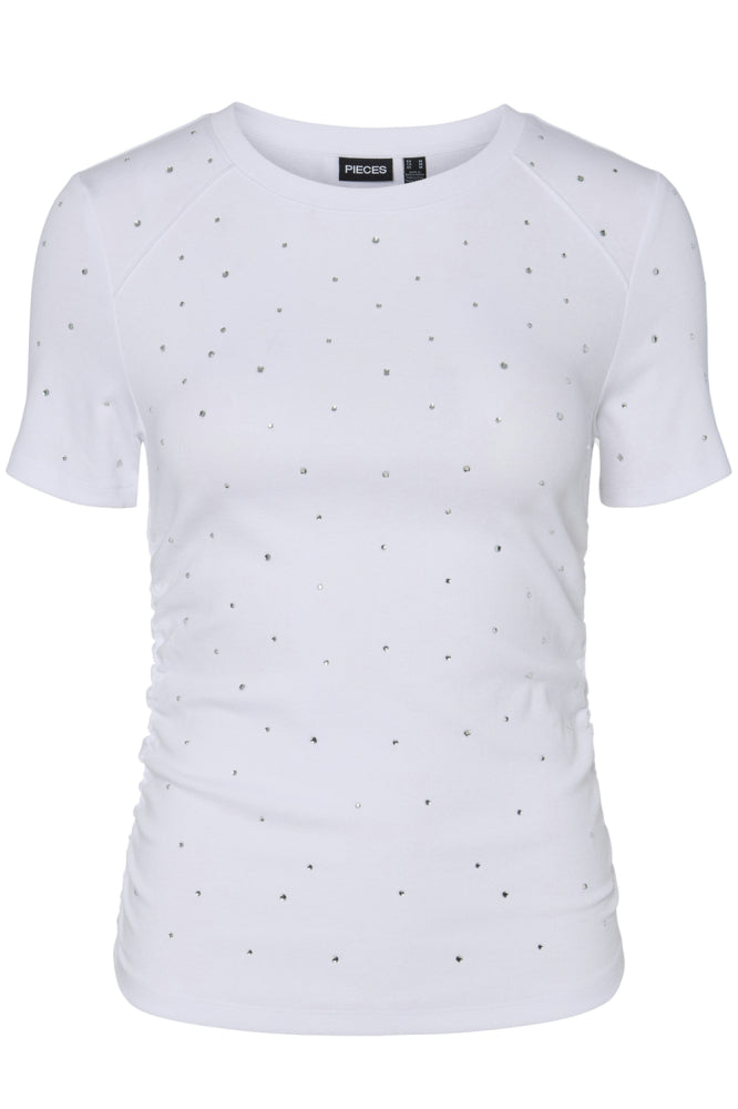 PIECES TYLER SS RHINESTONE TEE