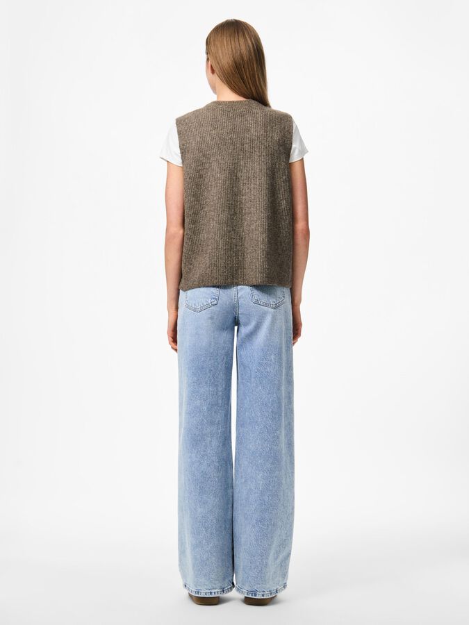 PIECES SILLY SL REV TIE VEST KNIT