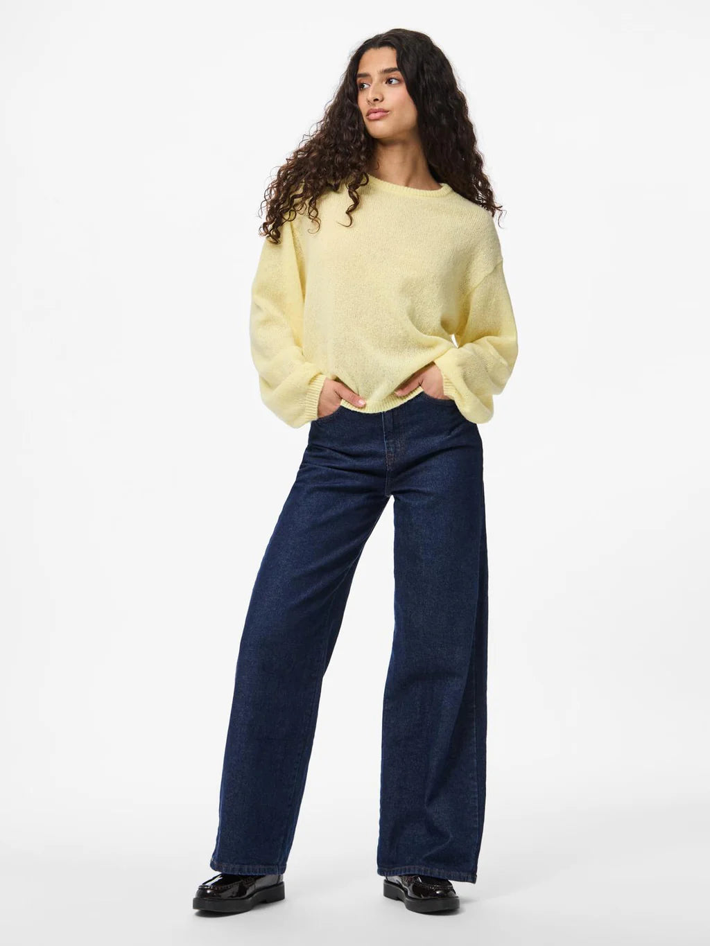 PIECES IDA LS O-NECK KNIT