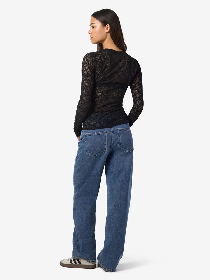 NOISY MAY JUDITH L/S LACE TOP