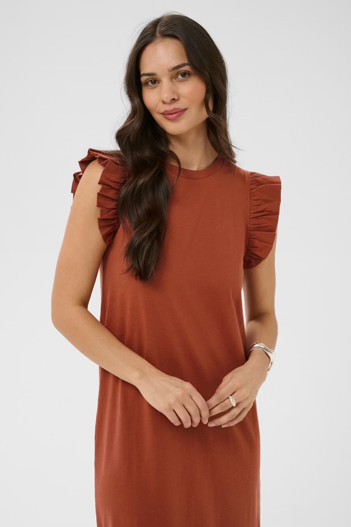 KAFFE CELINA FLOUNCE DRESS