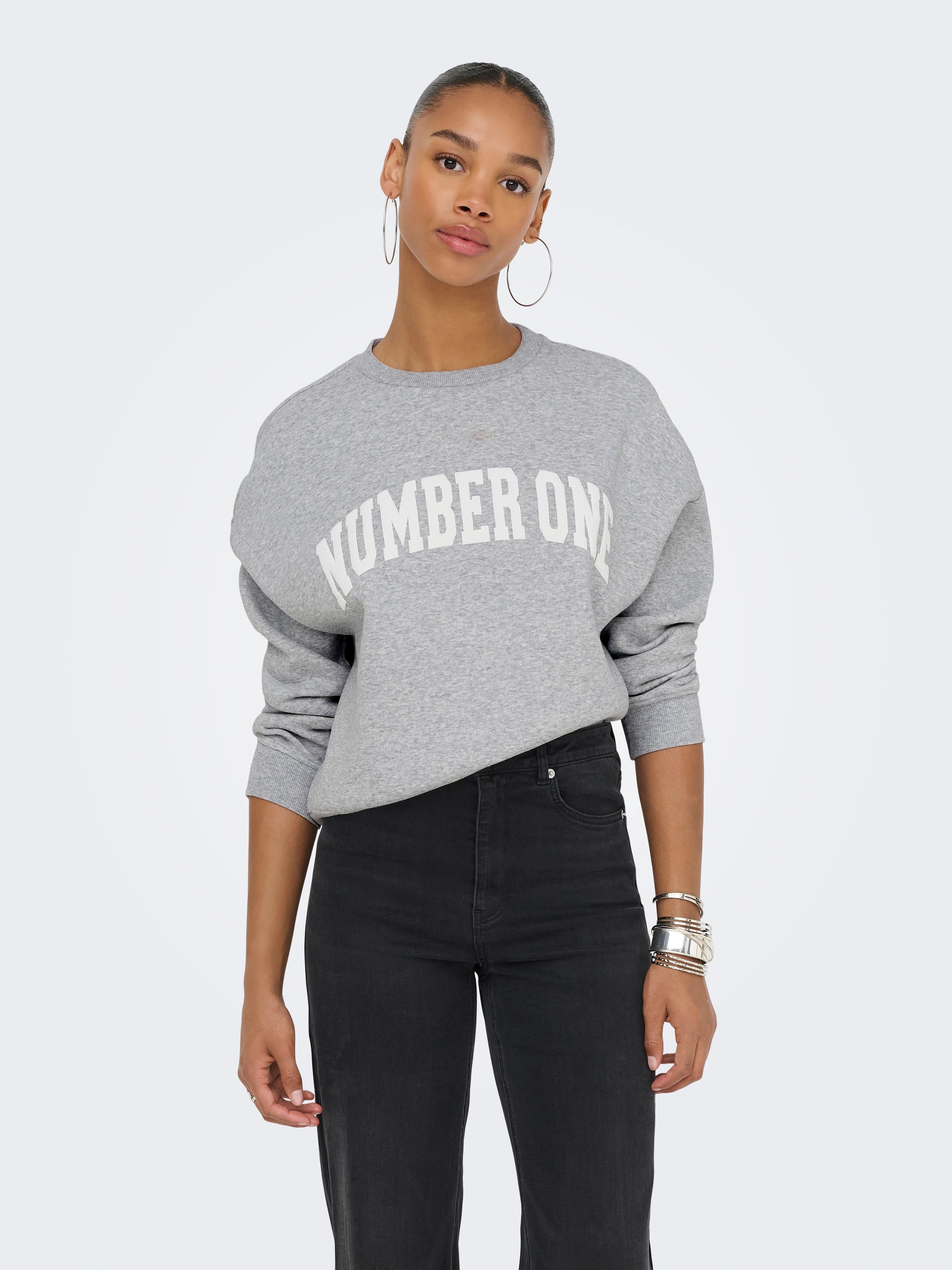 ONLY SWEAT LIFE L/S CREW O.SIZE STATE