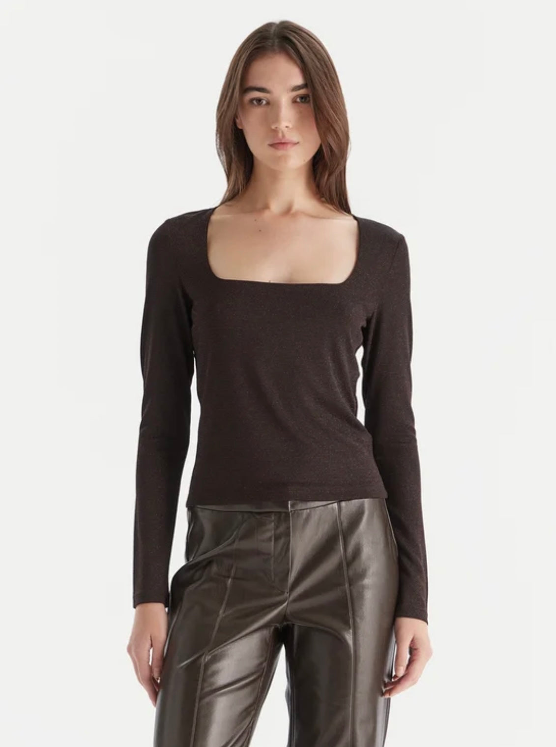 VERO MODA KANVA LS SQUARE NECK TOP