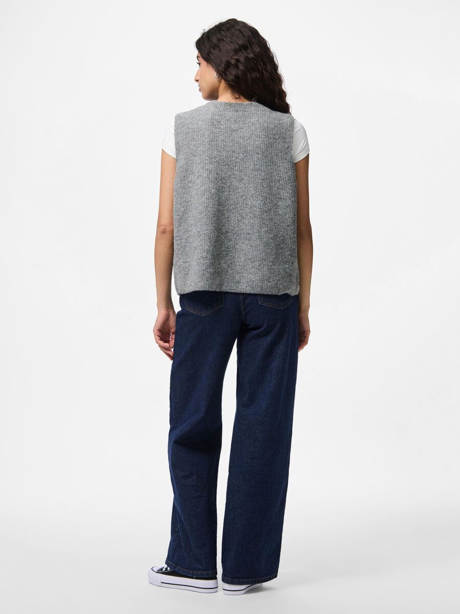 PIECES SILLY SL REV TIE VEST KNIT