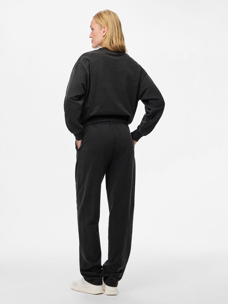 PIECES CHILLI HW WASHED STRAIGHT PANT