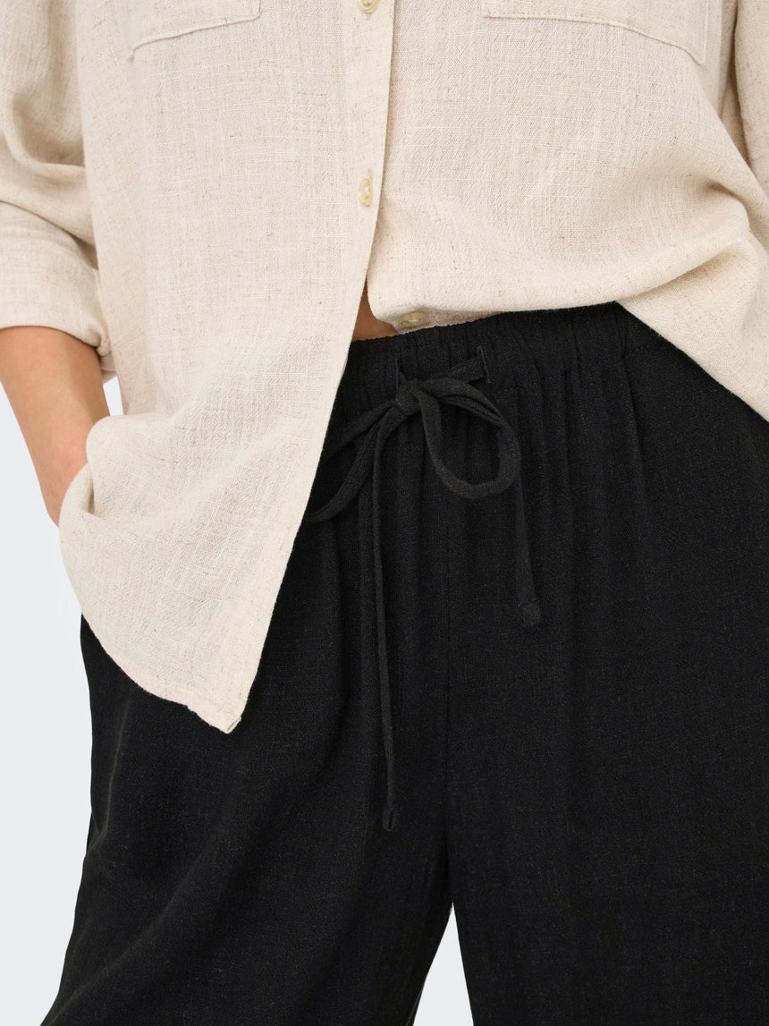 ONLY SIESTA MW PULL-UP LINEN PANT