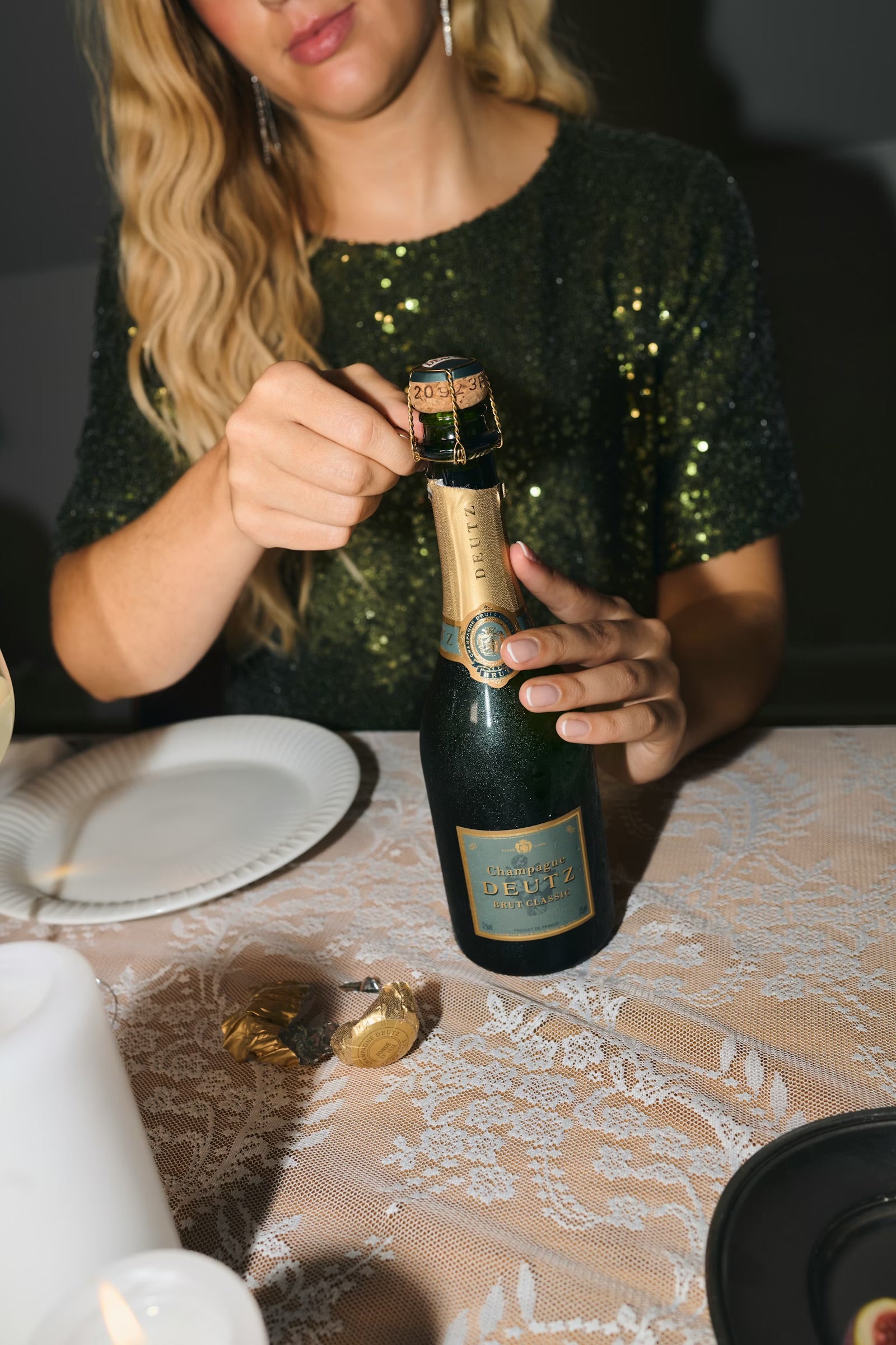 KAFFE MIRANDA SEQUIN BLOUSE