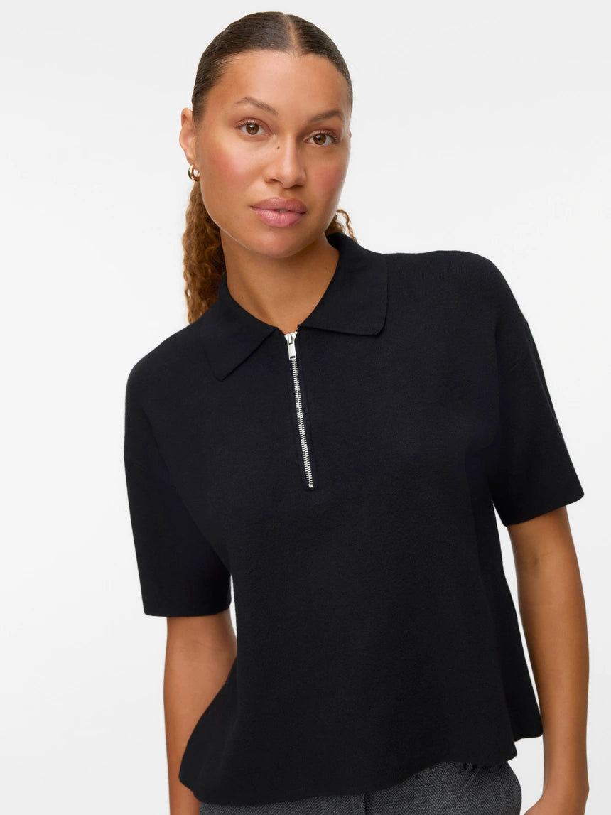 VERO MODA GOLD 2/4 POLONECK PULLOVER