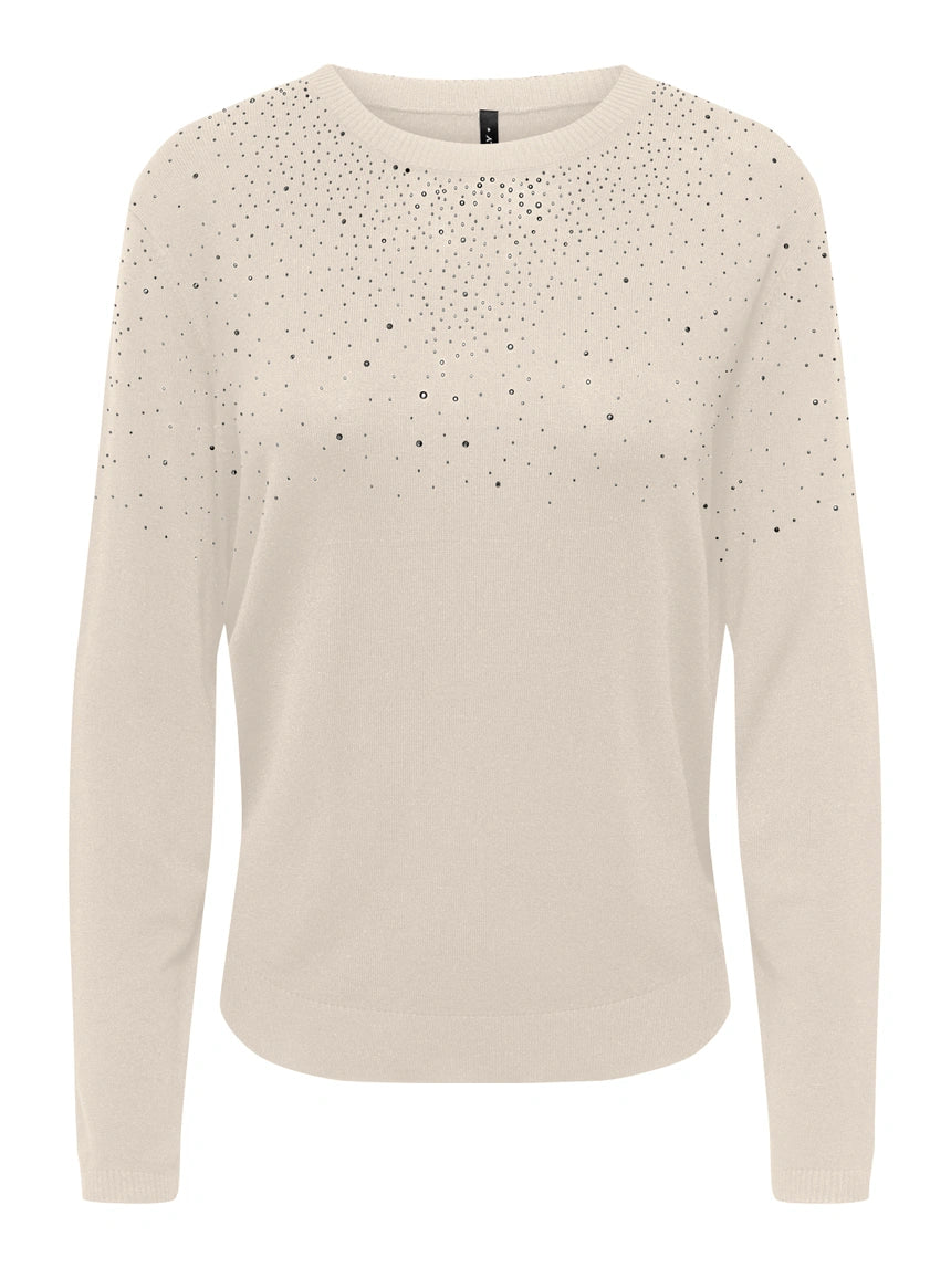ONLY ANABELLA LS BLING O-NECK KNIT