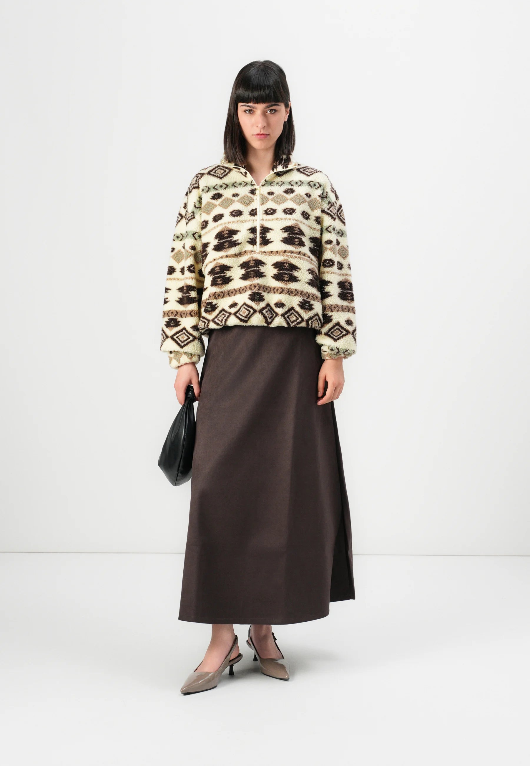 ONLY JANNE AZTEC TEDDY L/S HALFZIP