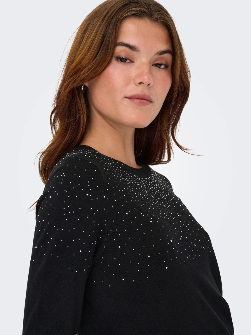 ONLY ANABELLA LS BLING O-NECK KNIT