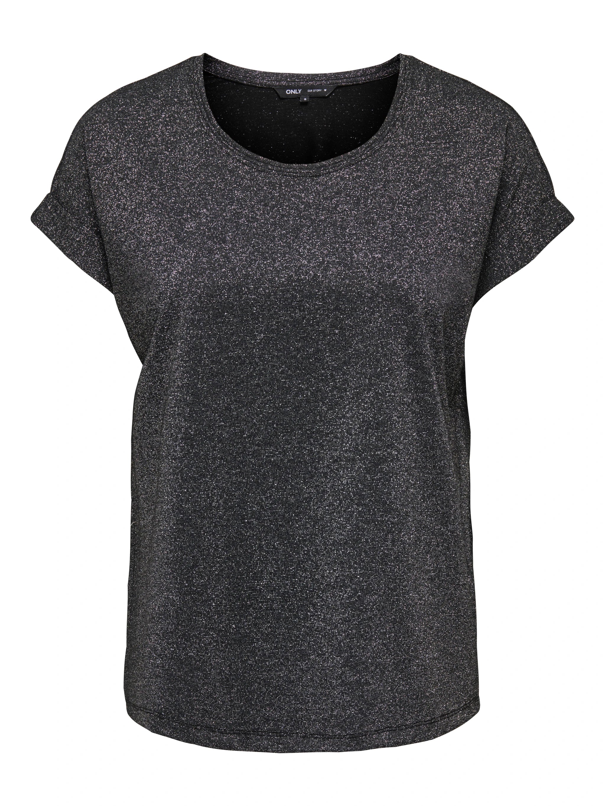 ONLY MOSTER GLITTER SS O-NECK TOP