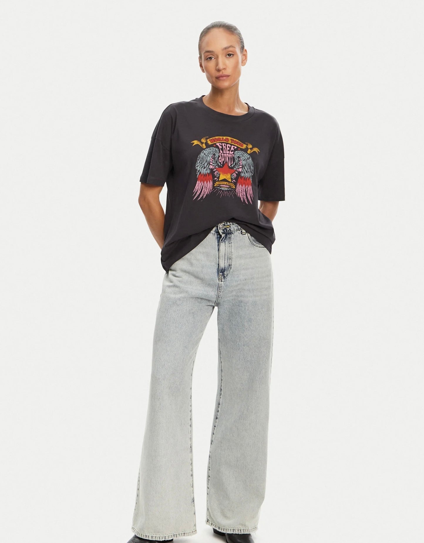 NOISY MAY IDA SS VINTAGE PRINT T-SHIRT