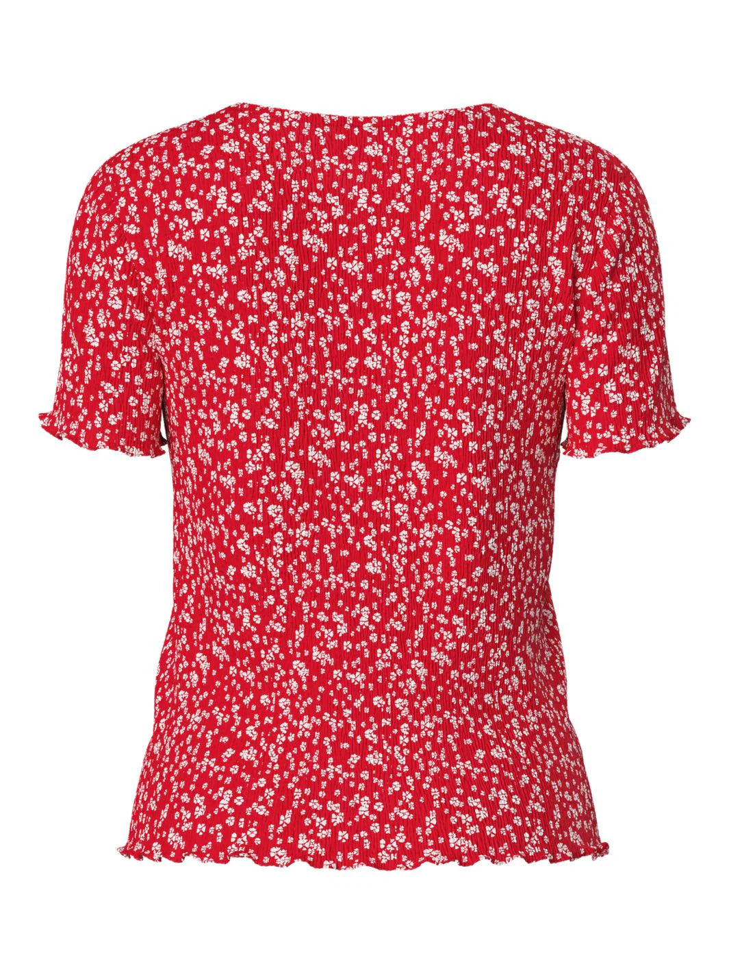 PIECES FLORA SS O-NECK TOP