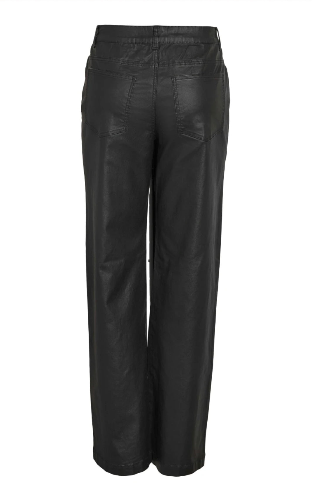 NOISY MAY YOLANDA NW WIDE LEG COATED DENIM