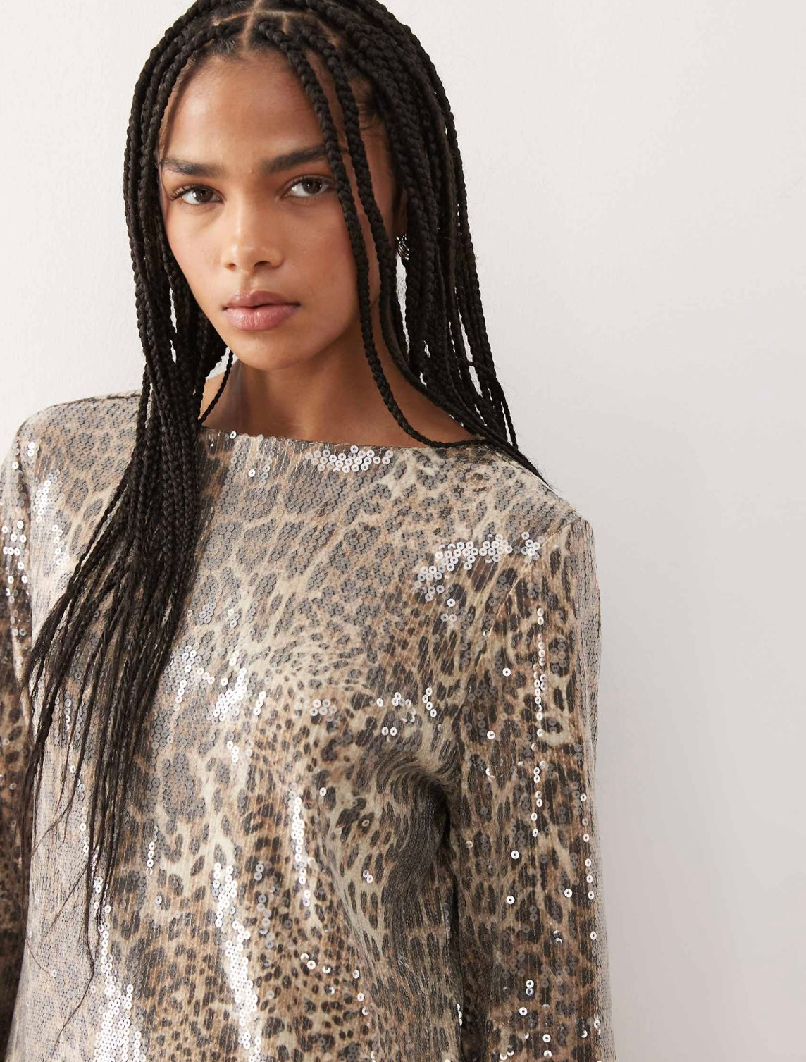 NOISY MAY JESSY L/S MINI SEQUINDRESS