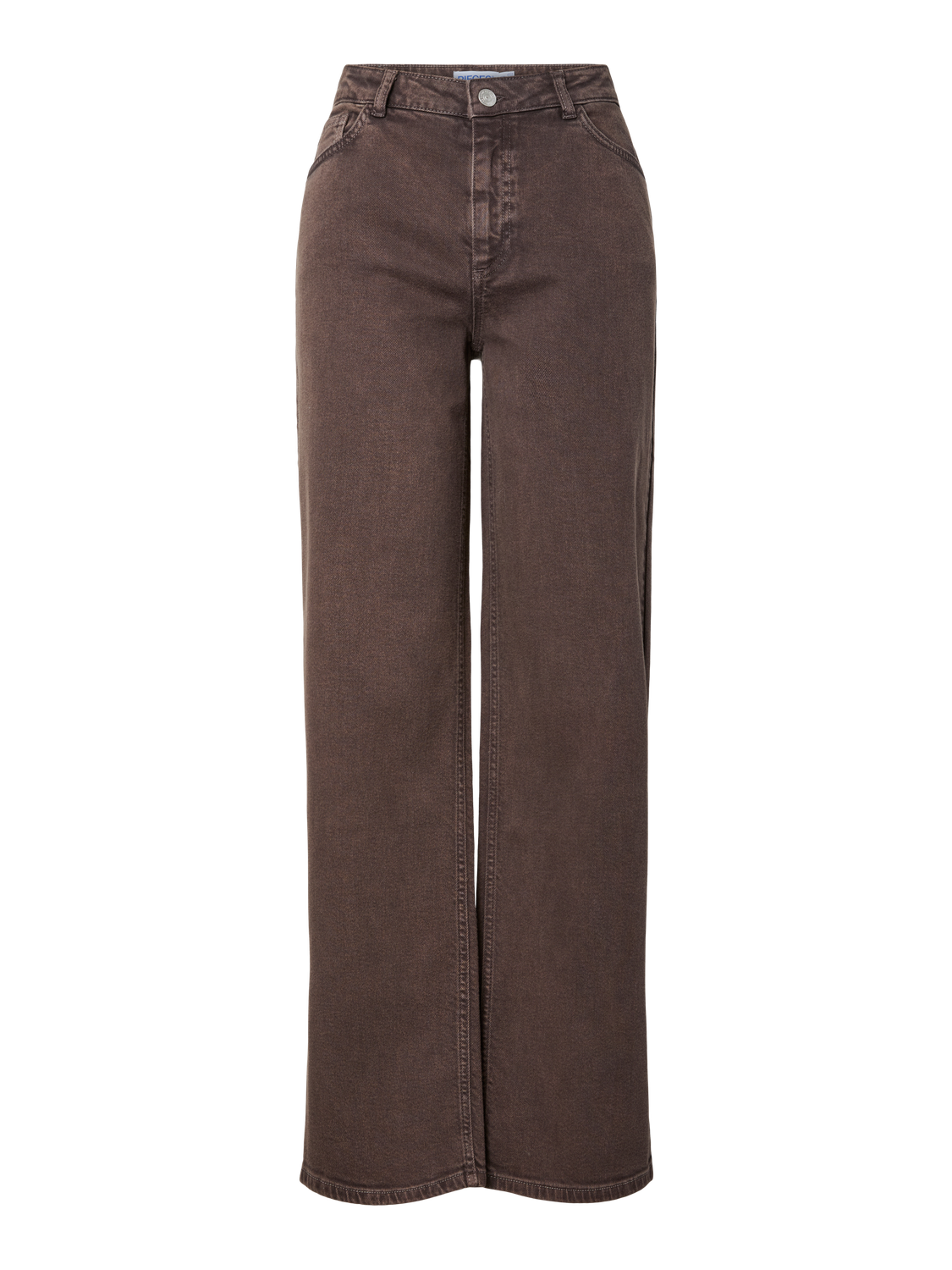 PIECES SILKE MW WIDE COLORED JEANS
