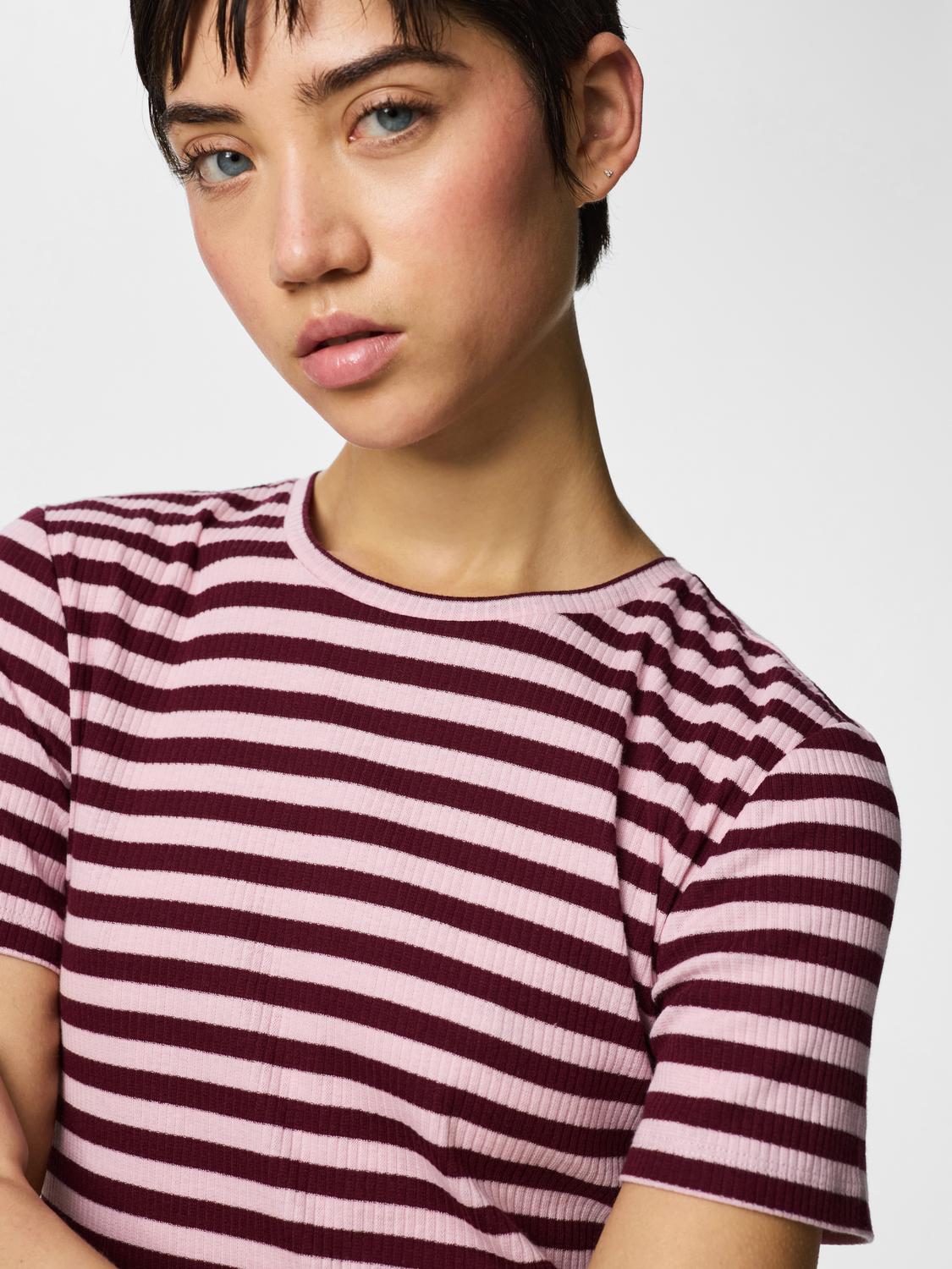 PIECES RUKA SS TOP - TAWNY PORT