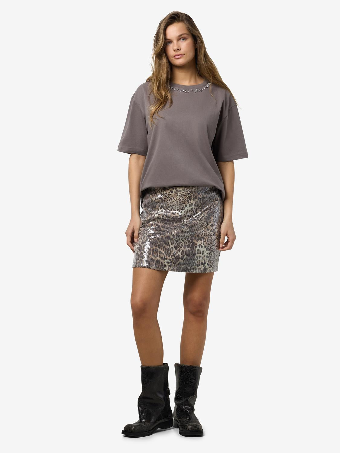 NOISY MAY JESSY SHORT SEQUIN SKIRT