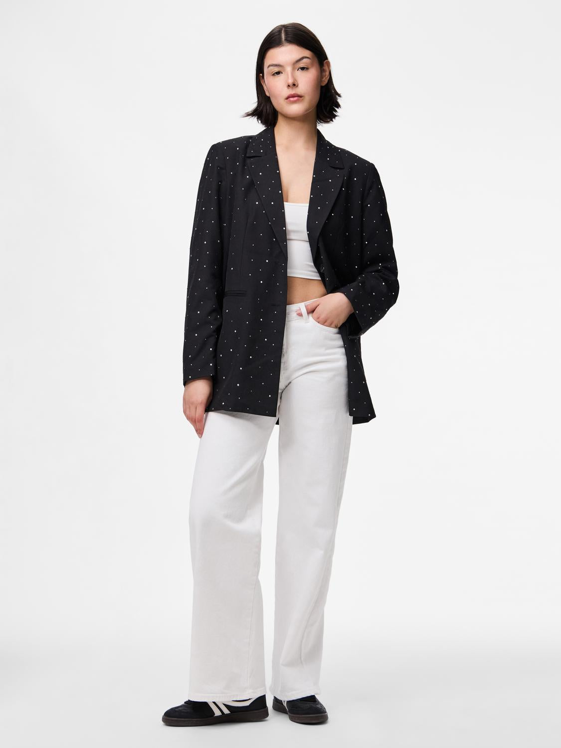 PIECES MICHELLE RHINESTONE BLAZER