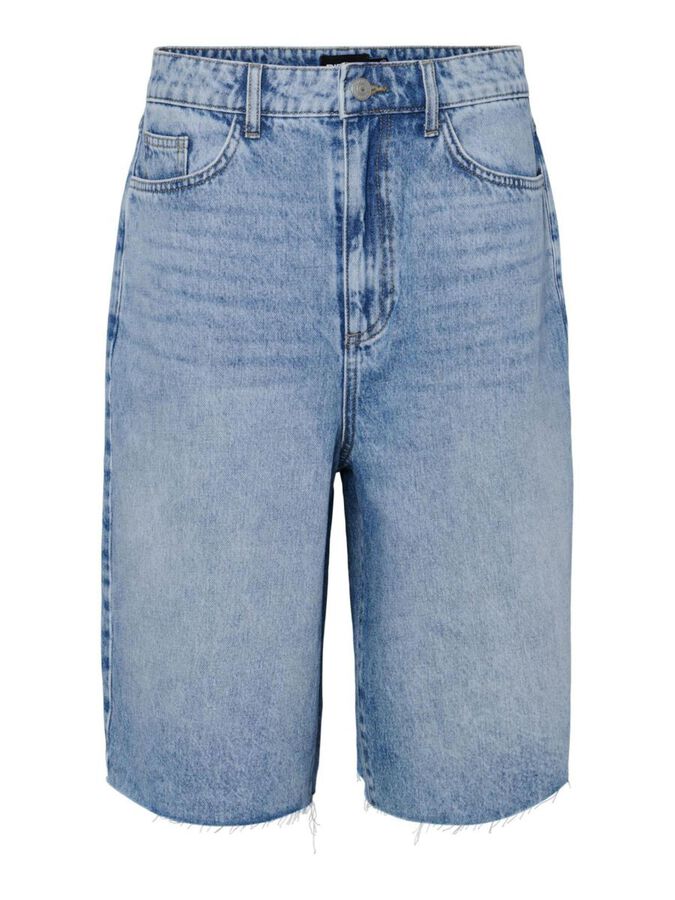 PIECES TASHA MW BAGGY DENIM SHORTS