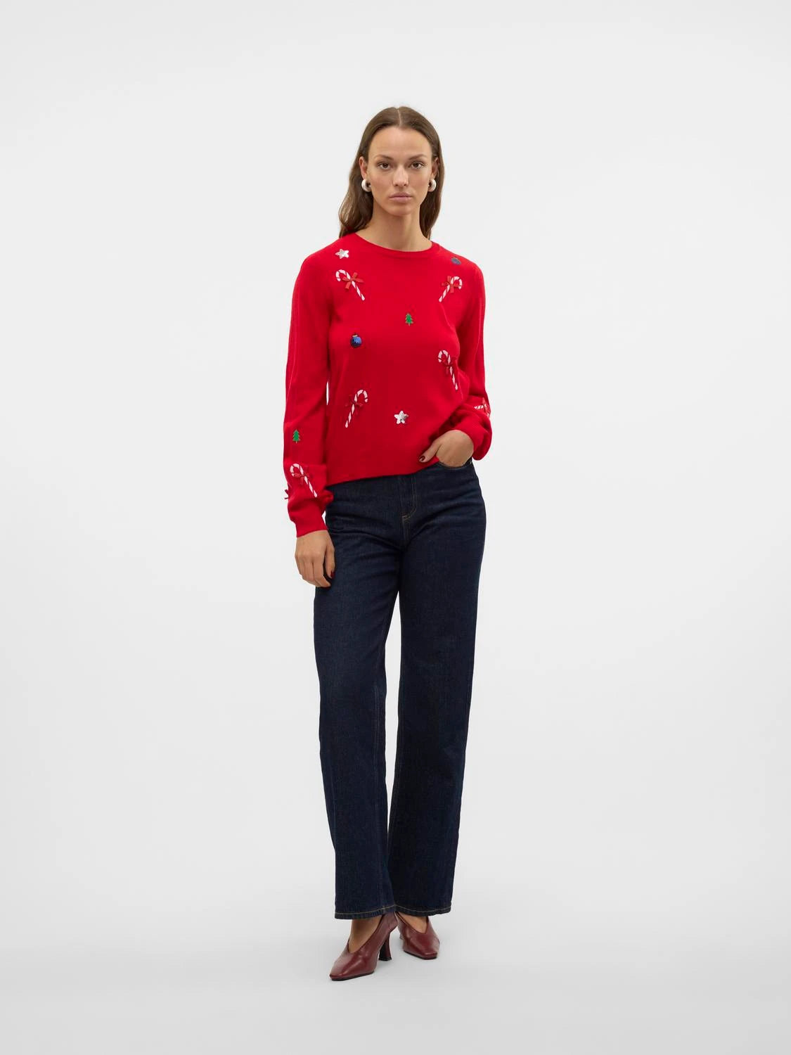 VERO MODA NEW JOLLY LS O-NECK PULL XMAS