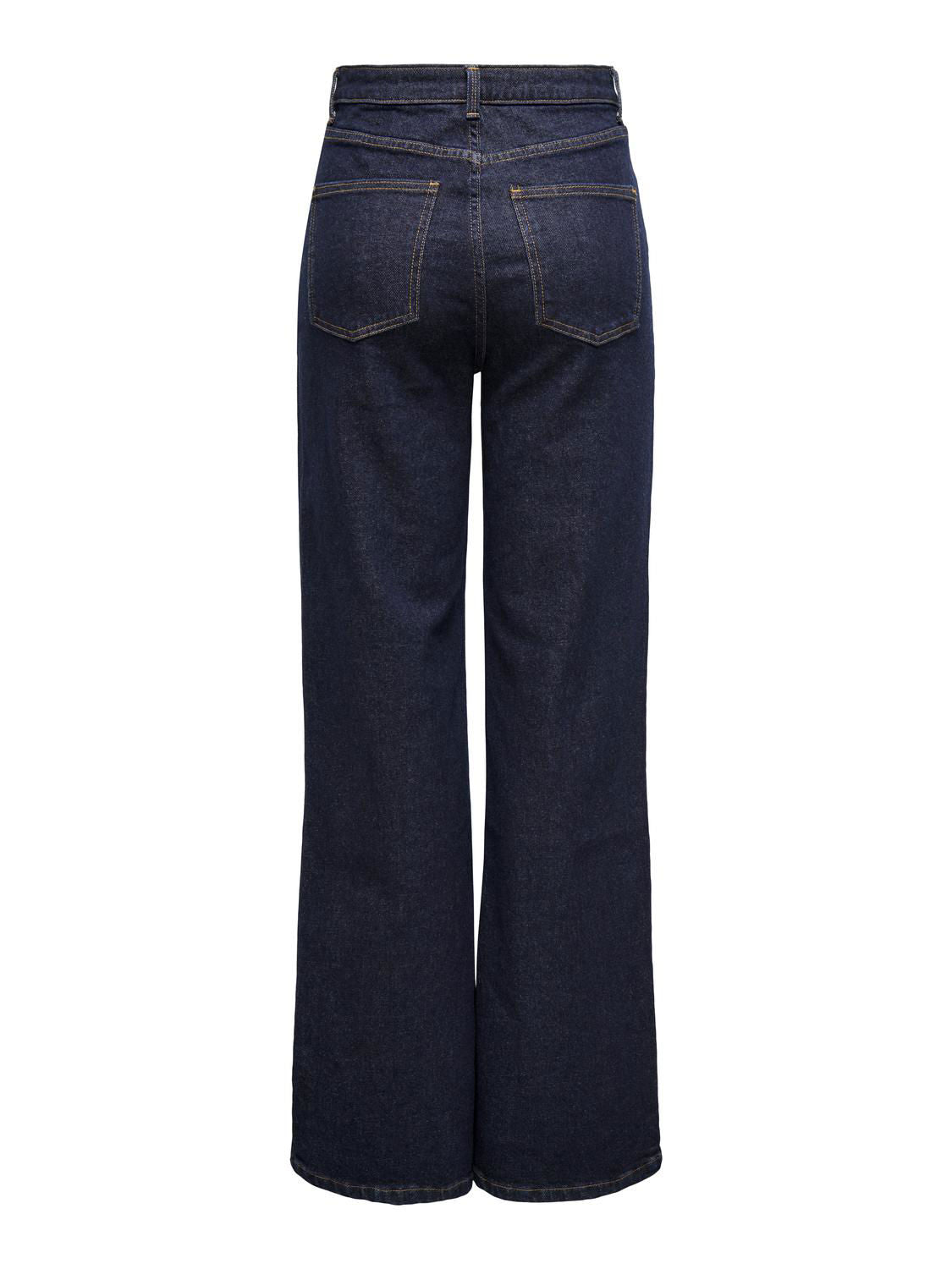 ONLY JUICY HW WIDE LEG DNM - DARK BLUE DENIM