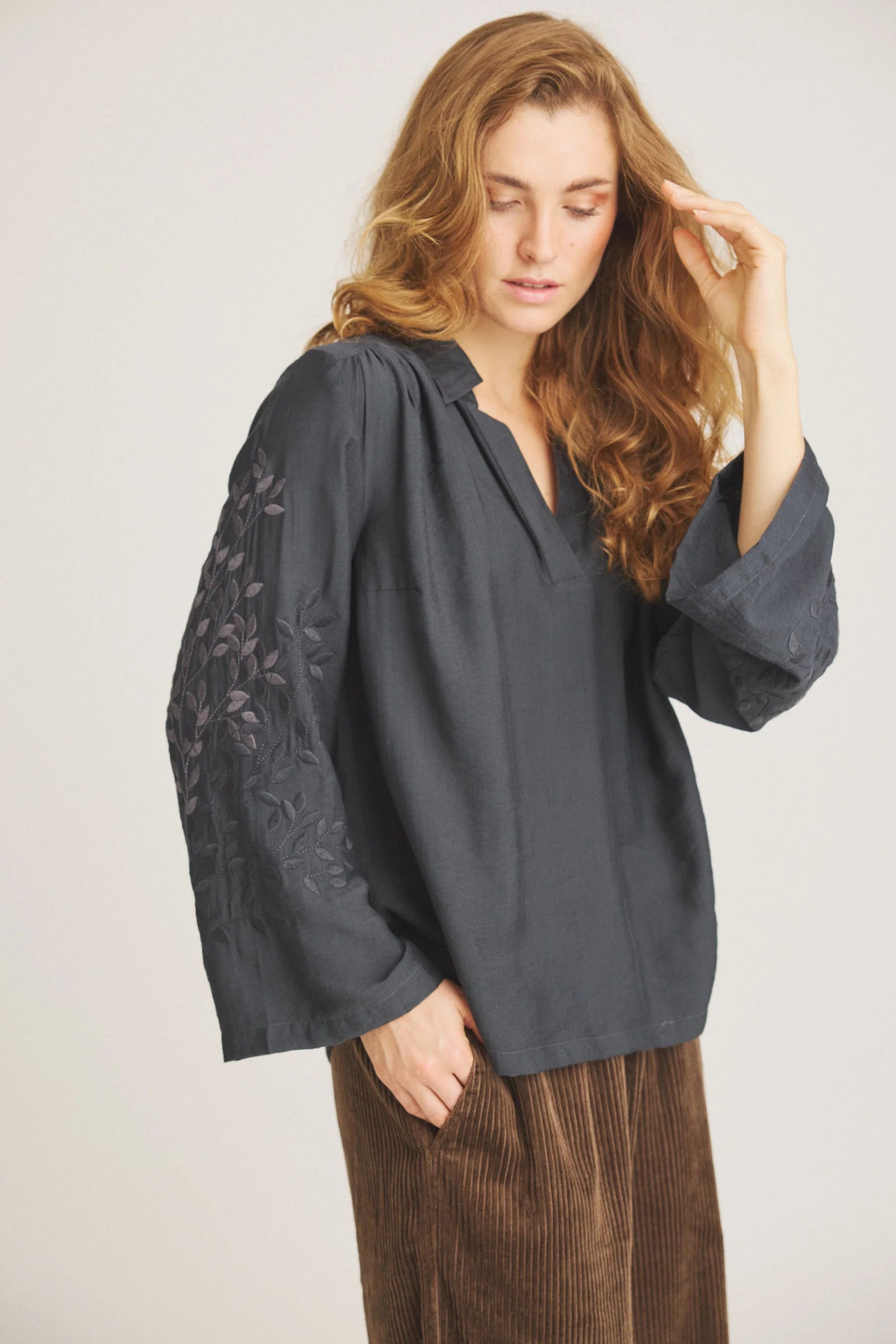 LUXZUZ ONE TWO SIWANO BLOUSE