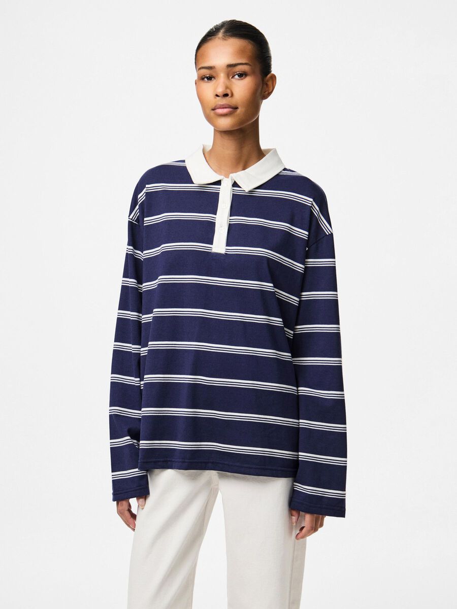 PIECES SADIE LS POLO TOP
