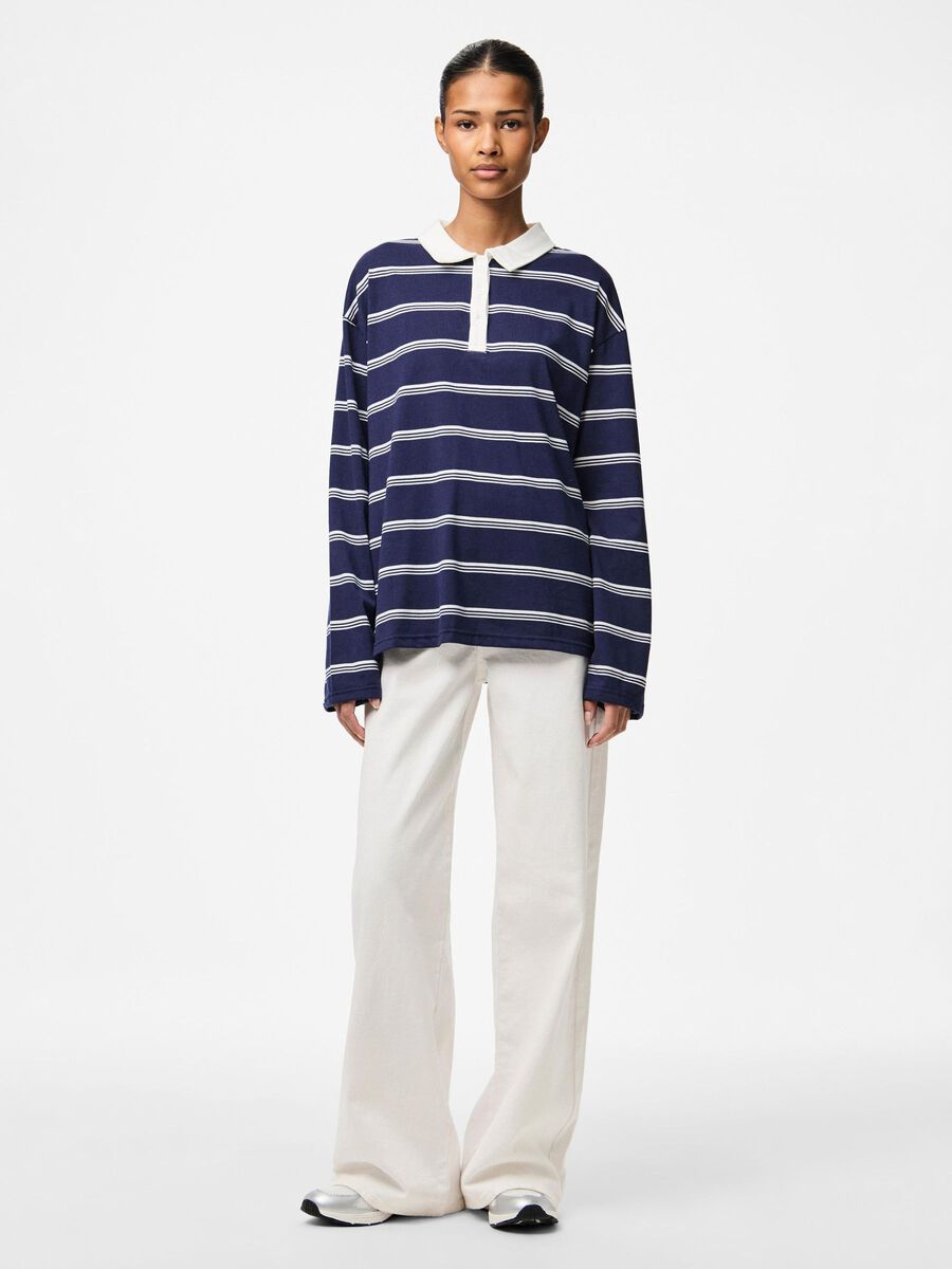 PIECES SADIE LS POLO TOP