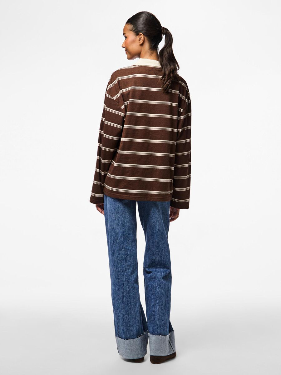 PIECES SADIE LS POLO TOP