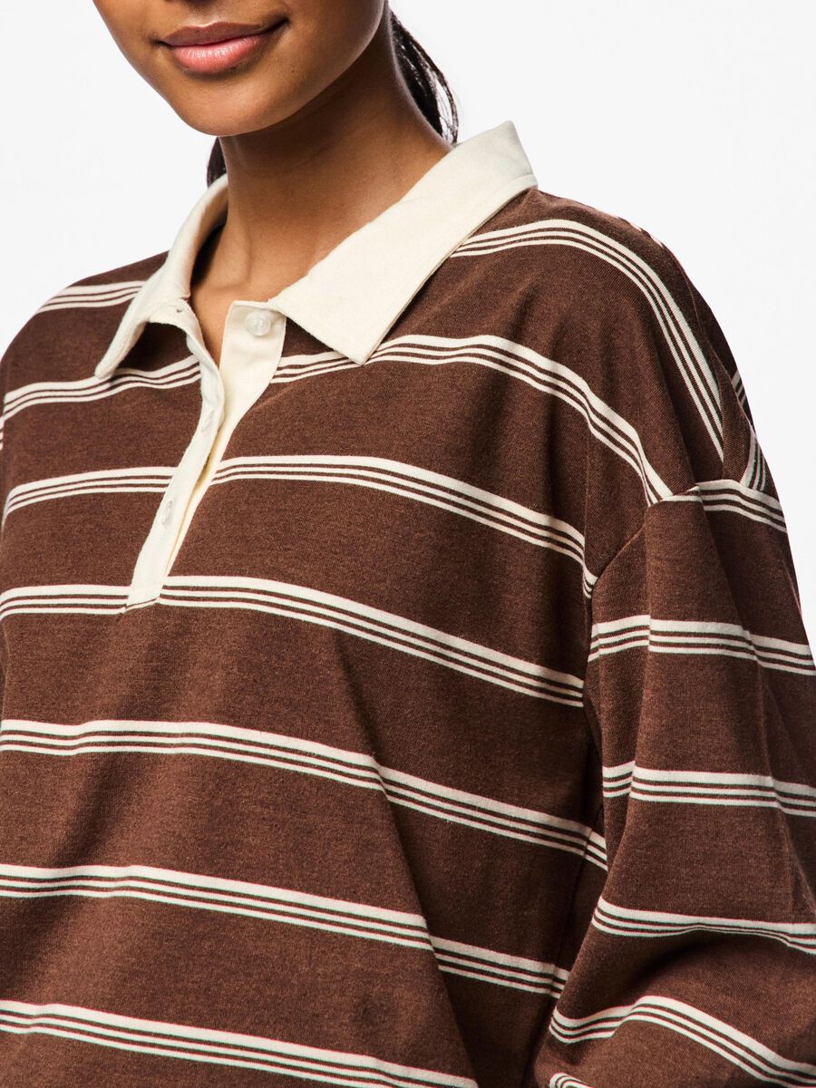 PIECES SADIE LS POLO TOP